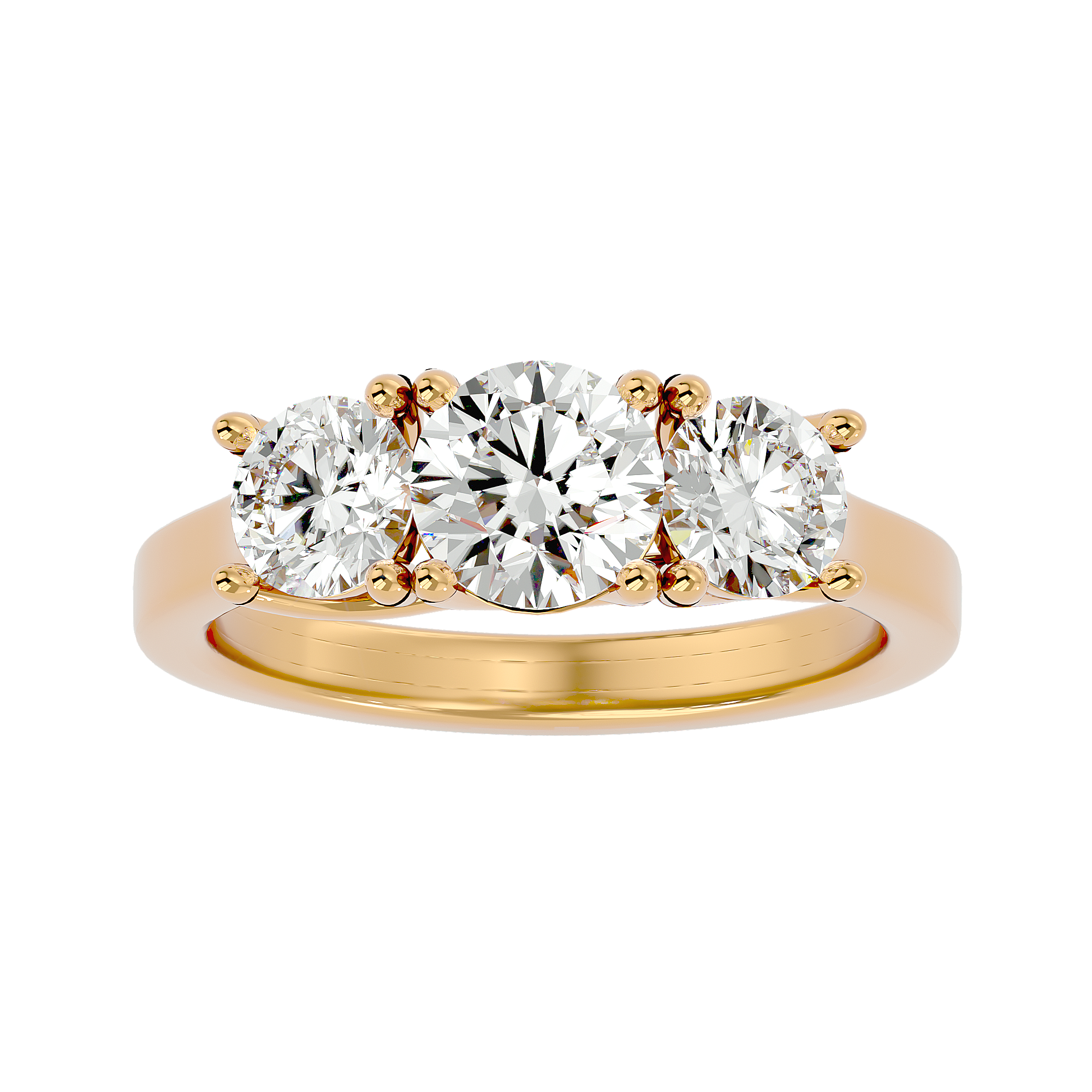 Angelica Diamond Three Stone Ring