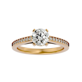 Alpha Diamond Solitaire Ring