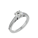Alpha Diamond Solitaire Ring