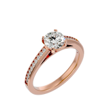 Alpha Diamond Solitaire Ring