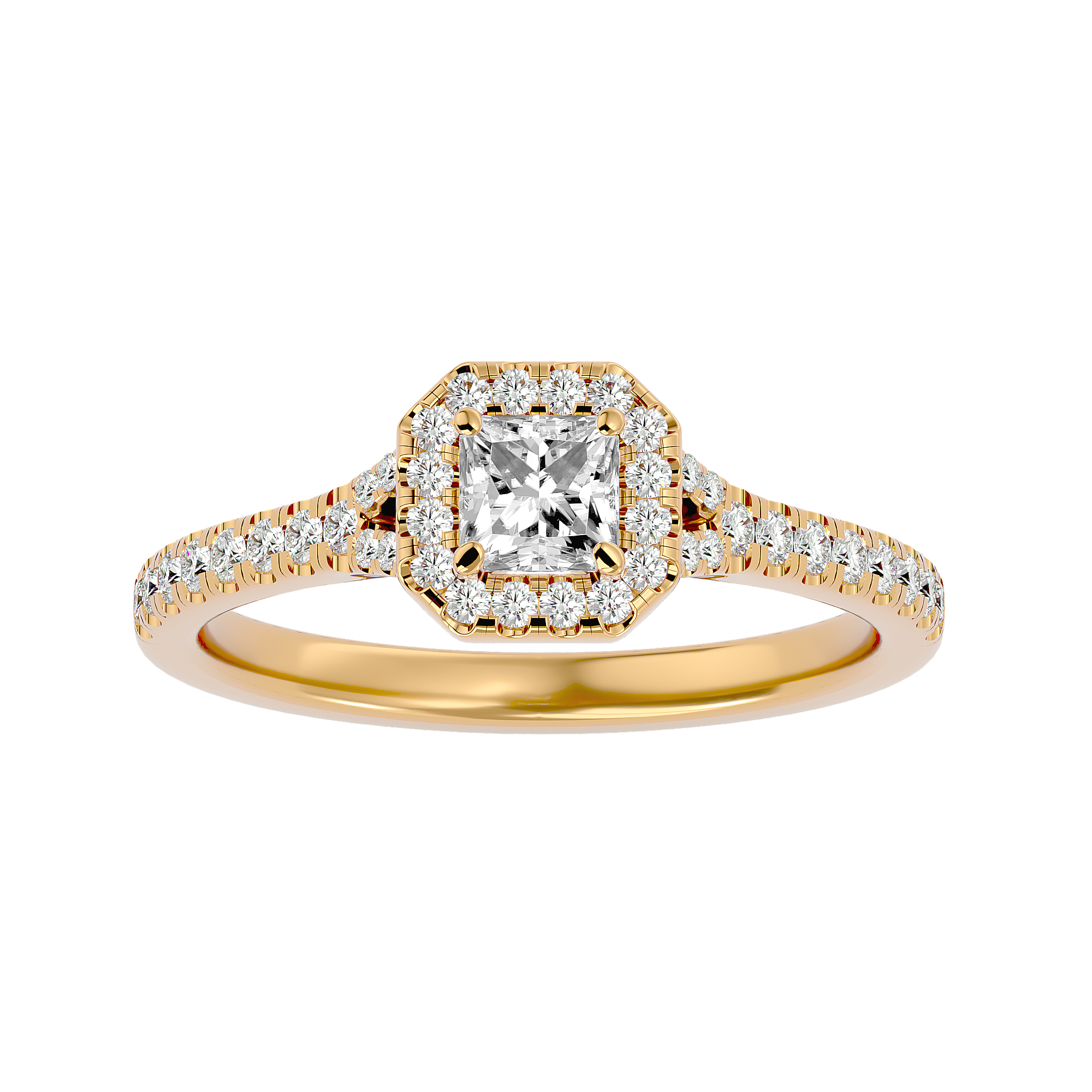 Coty Diamond Halo Ring