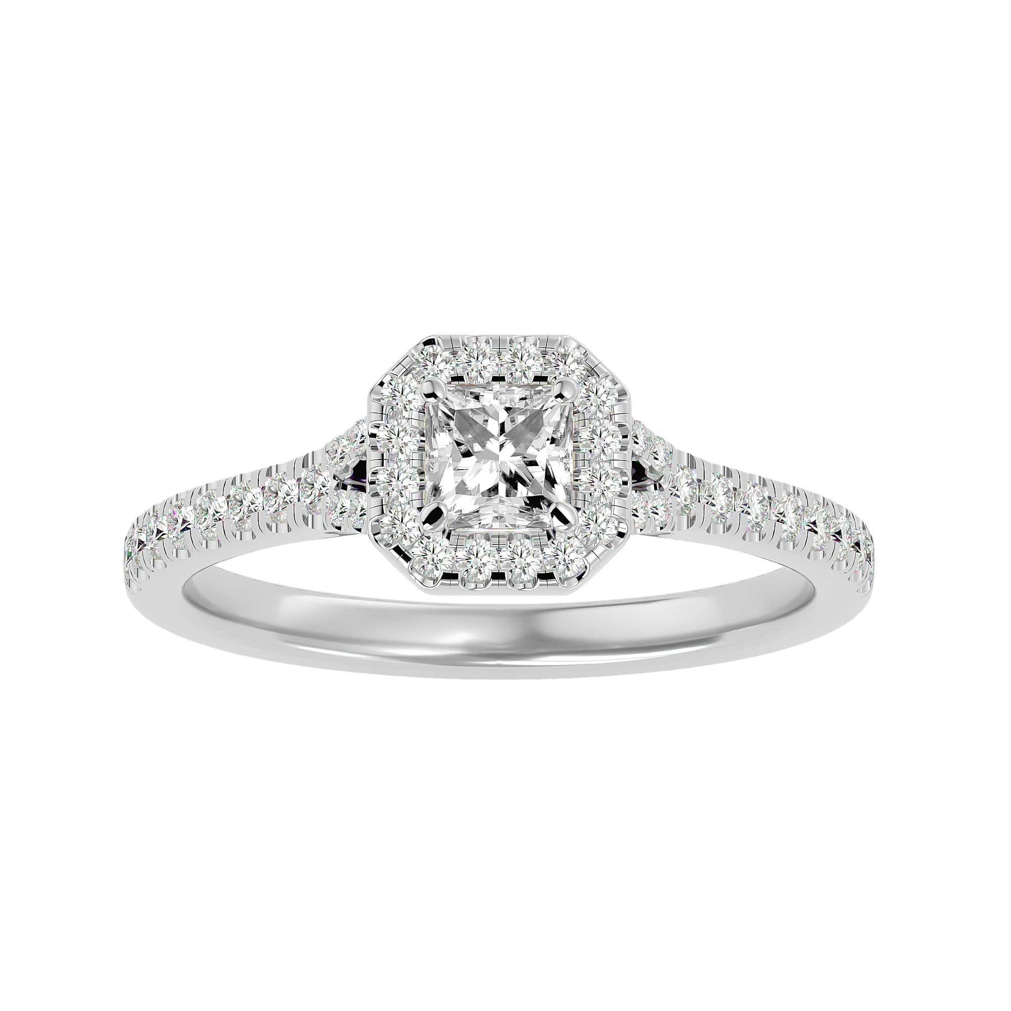 Coty Diamond Halo Ring