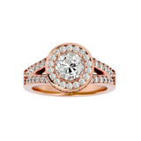 Zinnia Diamond Halo Ring