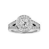 Zinnia Diamond Halo Ring