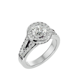 Zinnia Diamond Halo Ring