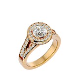 Zinnia Diamond Halo Ring