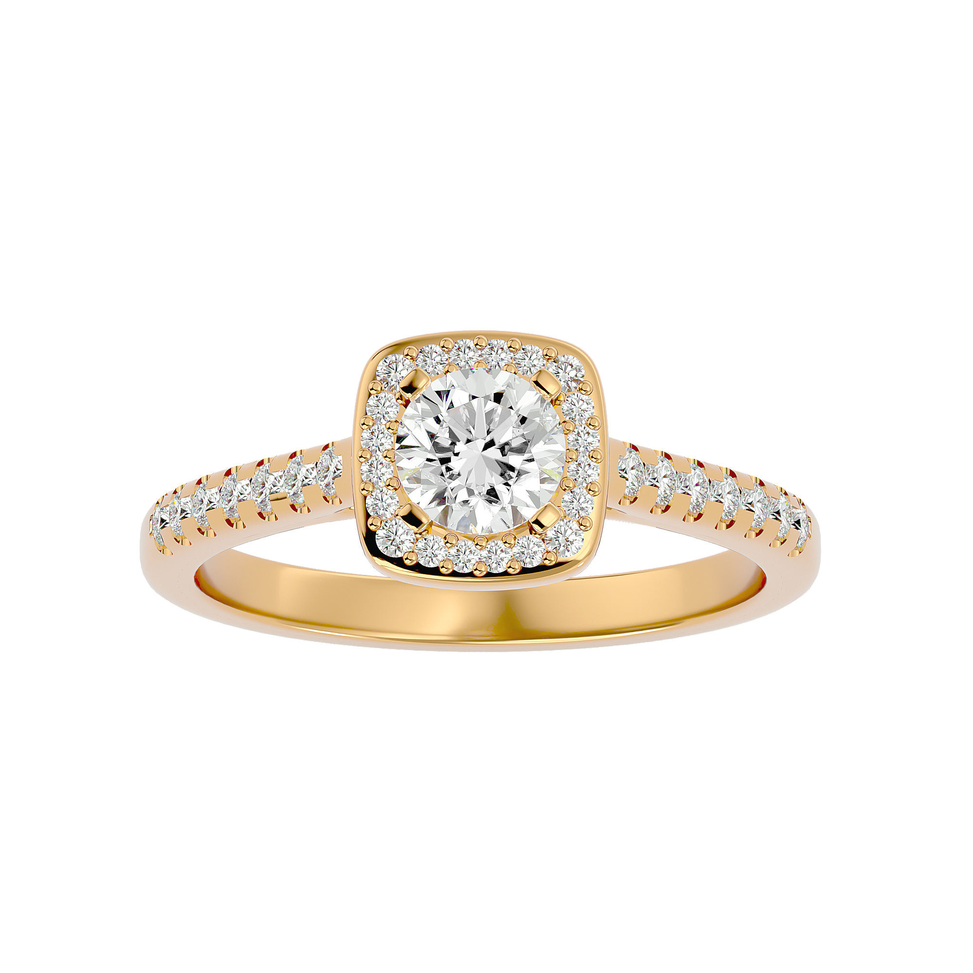 Clementine Diamond Halo Ring