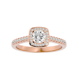 Clementine Diamond Halo Ring