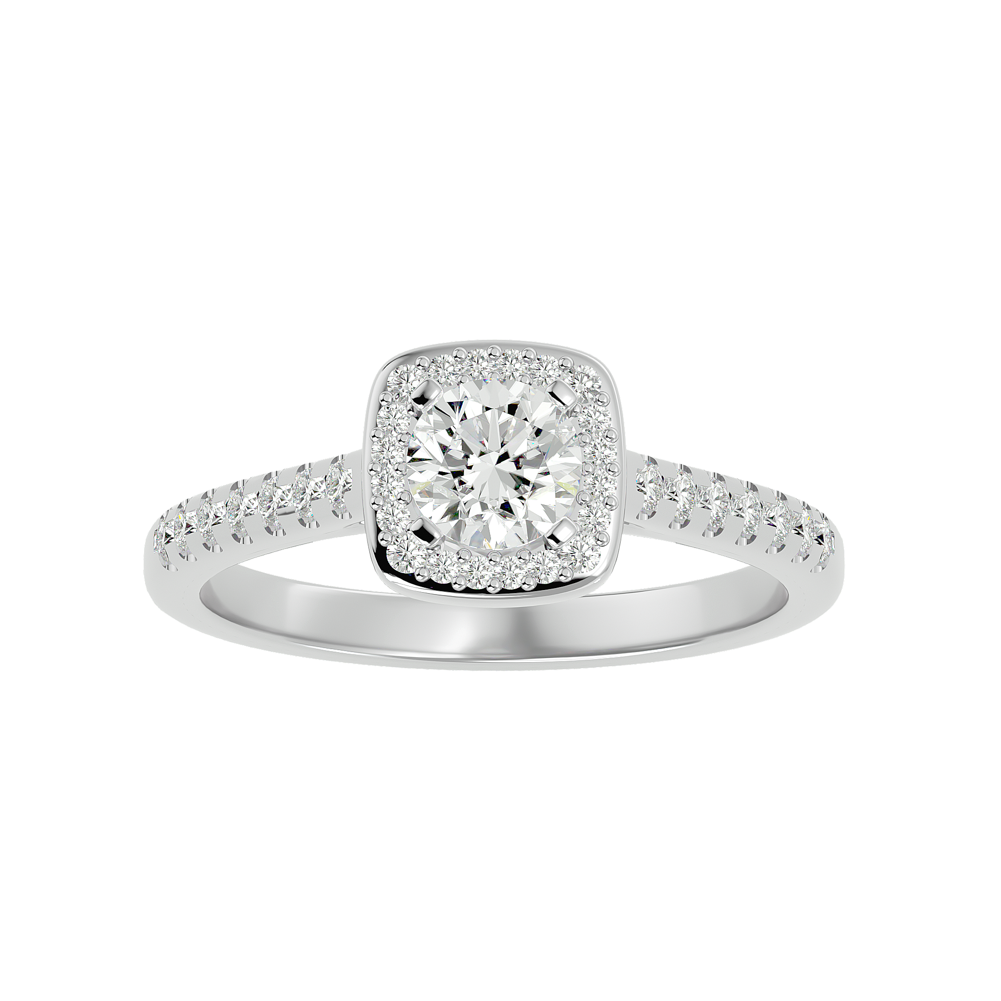 Clementine Diamond Halo Ring