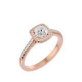 Clementine Diamond Halo Ring