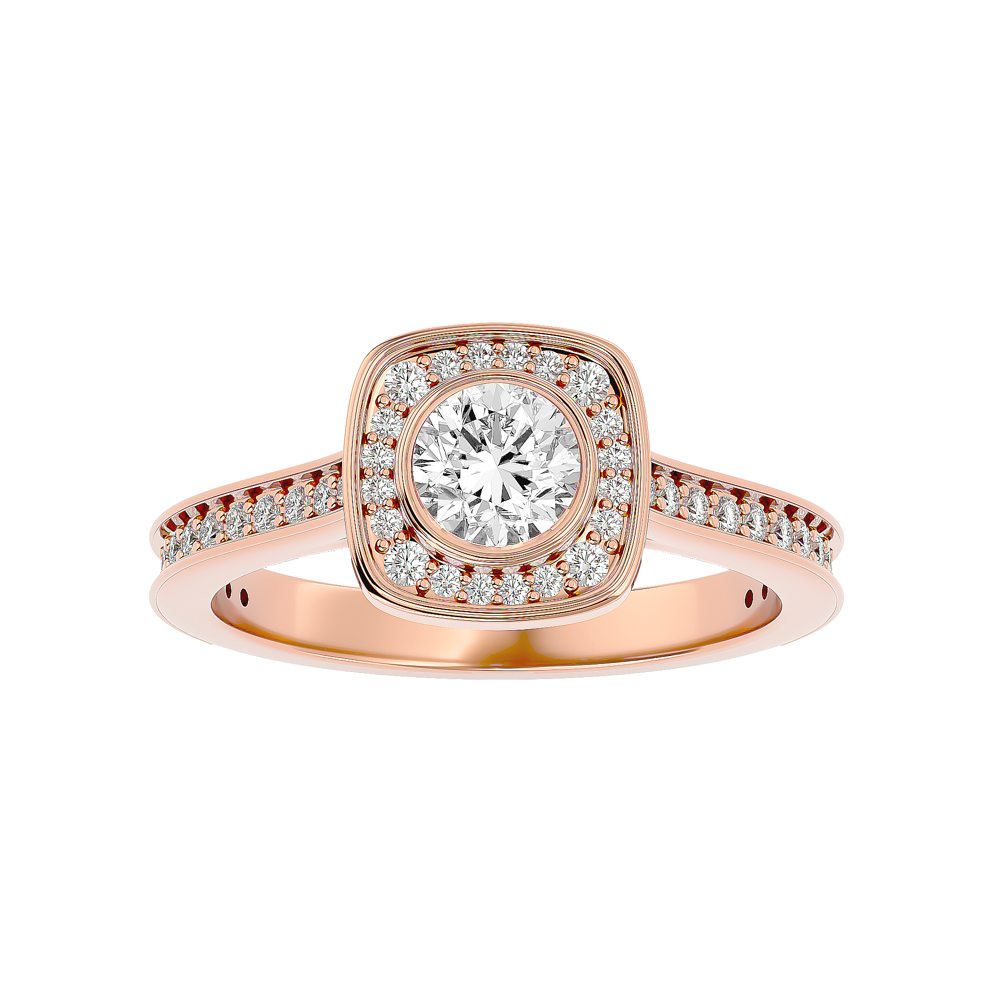 Evelyn Diamond Halo Ring