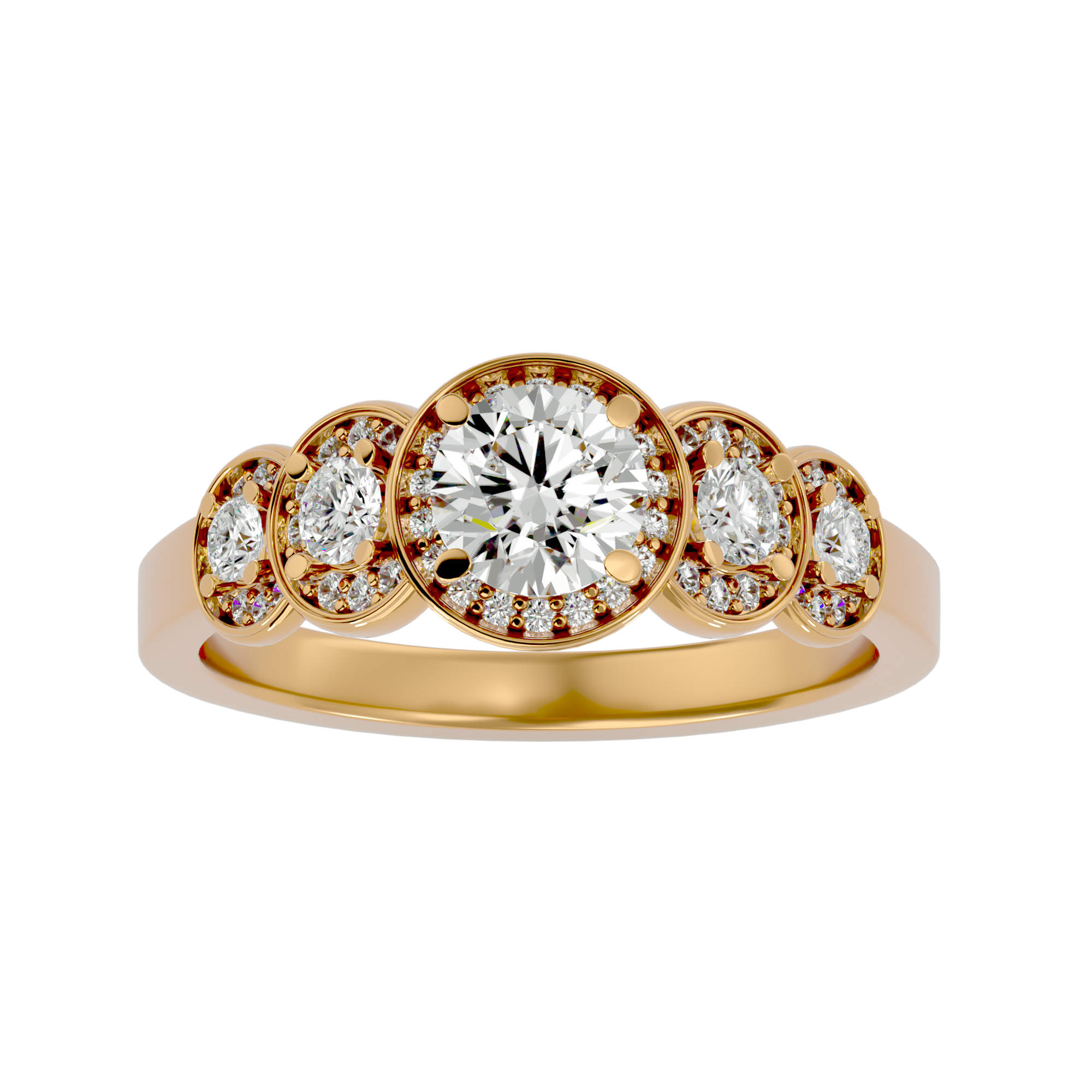 Noah Diamond Halo Ring
